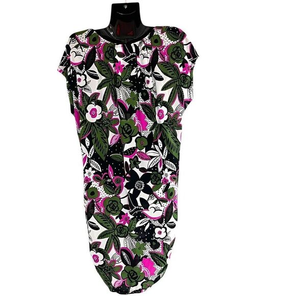 Anne Cole Woman’s Bright Floral Mesh Bathing Suit Swimwear Cover Up Sz 16W - Picture 3 of 6